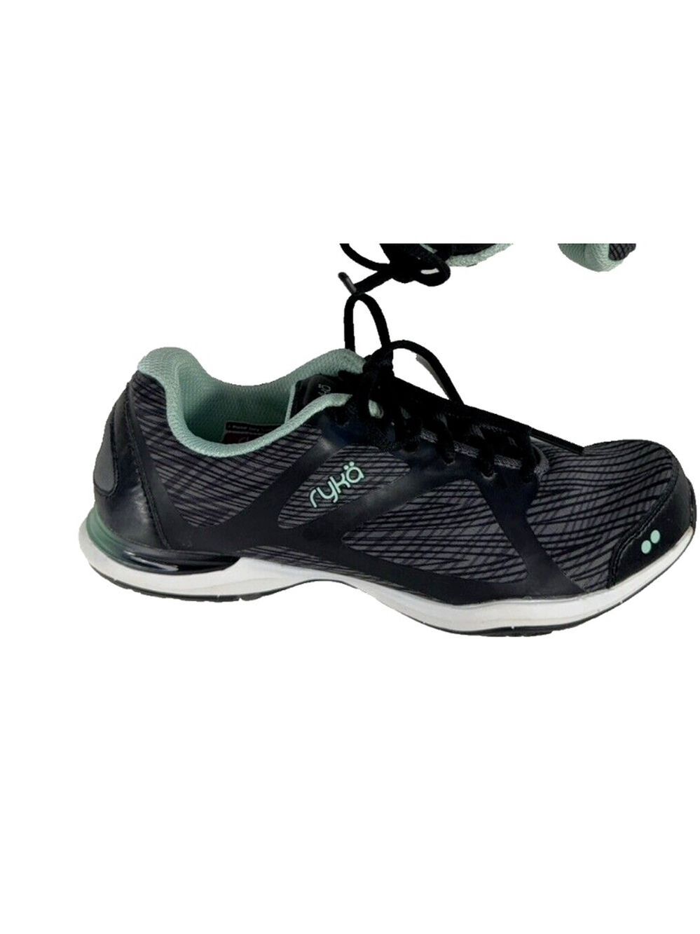 RYKA Women's Grafik Walking/Running Shoes Grey/Black/Mint Green 6 M